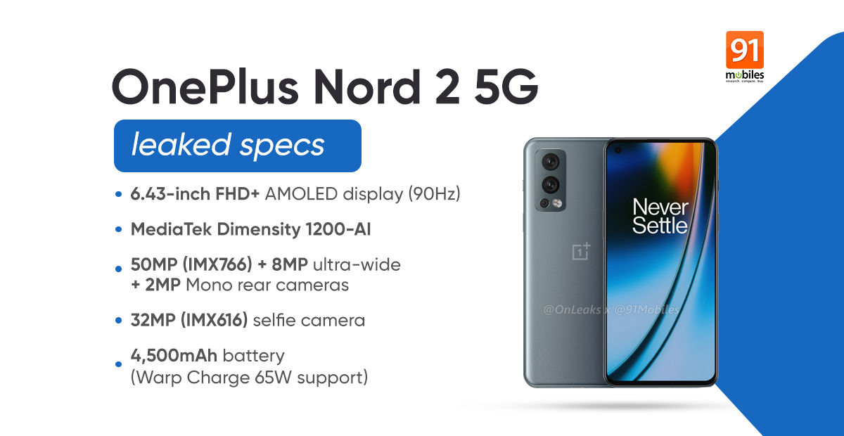 Опубликованы рендеры смартфона OnePlus Nord 2